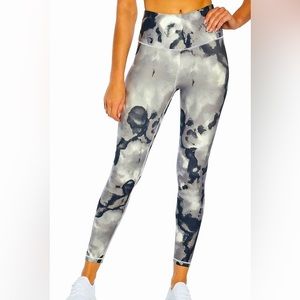 NWT Balance Collection Black Tie Dye Burst compression leggings